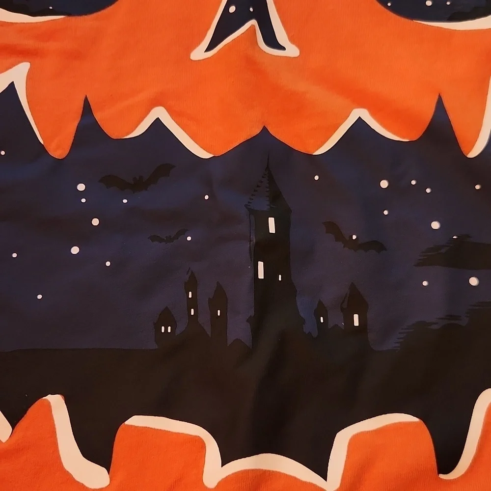 Carters Orange Halloween Jack O Lantern Pumpkin Long Sleeve Tshirt Size 8